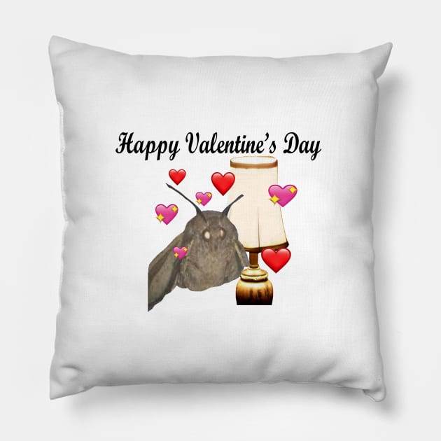 Valentine’s Day Moth and Lamp Pillow by CatGirl101