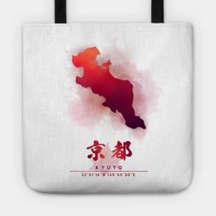 Kyoto Japan Watercolor Map Art Tote