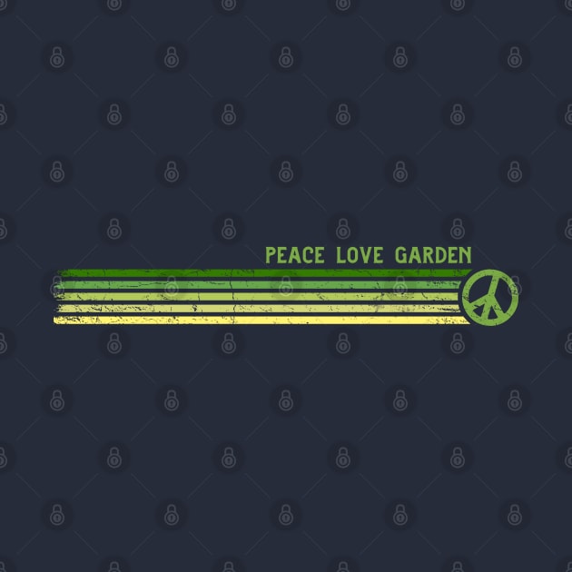 PEACE LOVE GARDEN Retro Stripes by Jitterfly