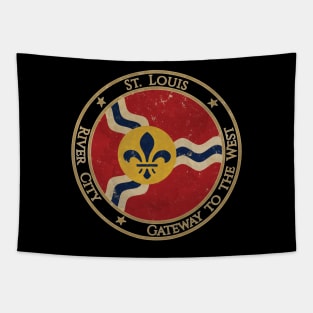 Vintage Saint St Louis USA United States of America American Missouri State Flag Tapestry