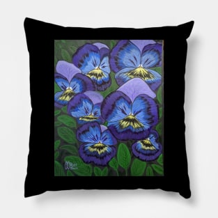 Pansy Flowers Pillow