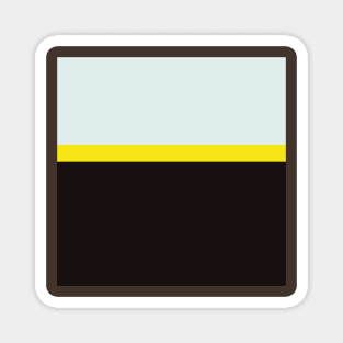 black yellow and blue minimalist abstract design Magnet