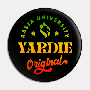 Rasta University Yardie Original Rasta Colors Reggae Pin