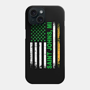 Irish American Flag SAINT JOHNS, MI Phone Case