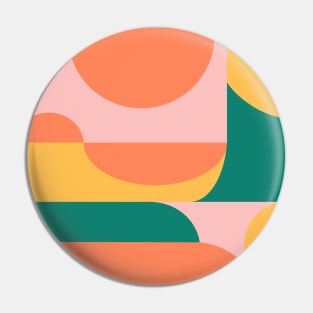 Shape and Color Study in Orange, Pink, Green, and Yellow Pin