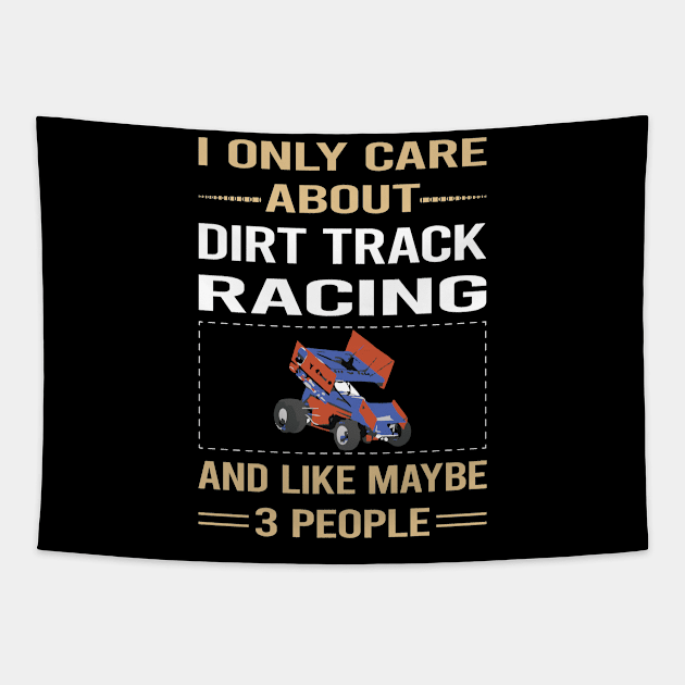 Funny 3 People Dirt Track Racing Tapestry by relativeshrimp