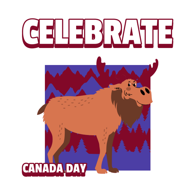 Canada Day Moose by Tip Top Tee's