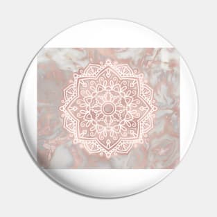 Rose gold mandala - french polished marble Pin