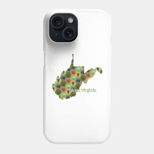 West Virginia State Map Board Games Phone Case