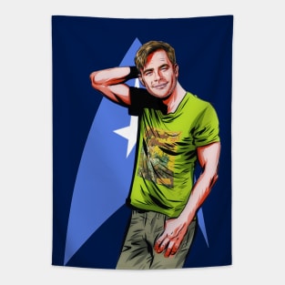 Chris Pine - An illustration by Paul Cemmick Tapestry