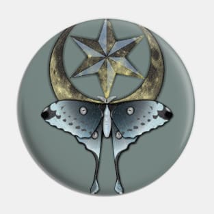 Moon Moth - Inked Pin