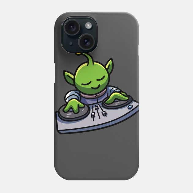 DJ Alien Green Phone Case by DudelArt