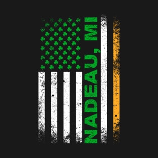 Irish American Flag NADEAU, MI T-Shirt