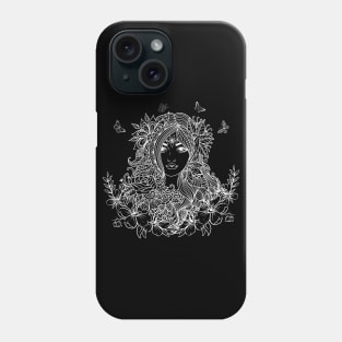 Flower Girl with Butterflies Phone Case