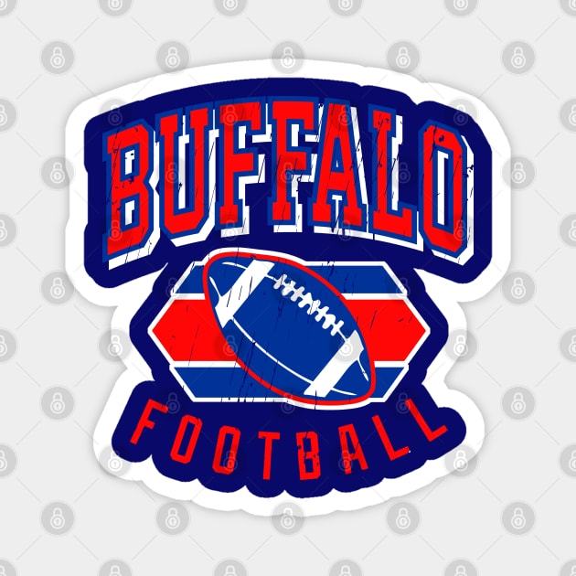 Vintage Buffalo Football Magnet by funandgames
