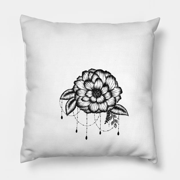 Floral Sketch Pillow by SamridhiVerma18