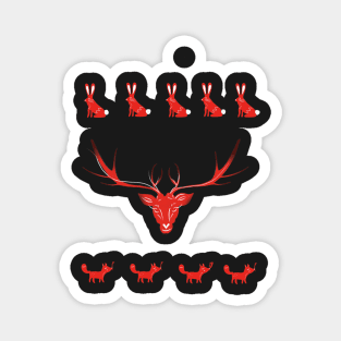 Reindeer Pattern Magnet