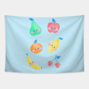 Kawaii Fruits - Adorable Sweet Food - Kawaii Art Tapestry