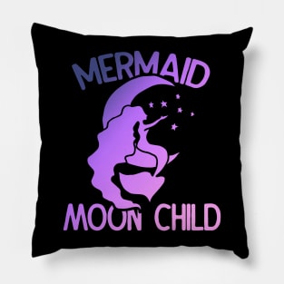 Mermaid Moon Child Pillow