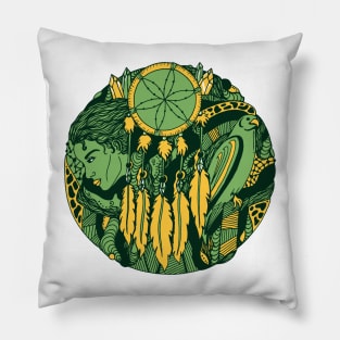 Forrest Green Dream Falcon Pillow