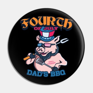 Fourth of July Daddy's BBQ Pin