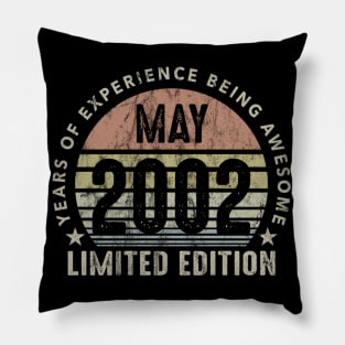 Born In May 2002 Vintage Sunset 18th Birthday All Original Pillow