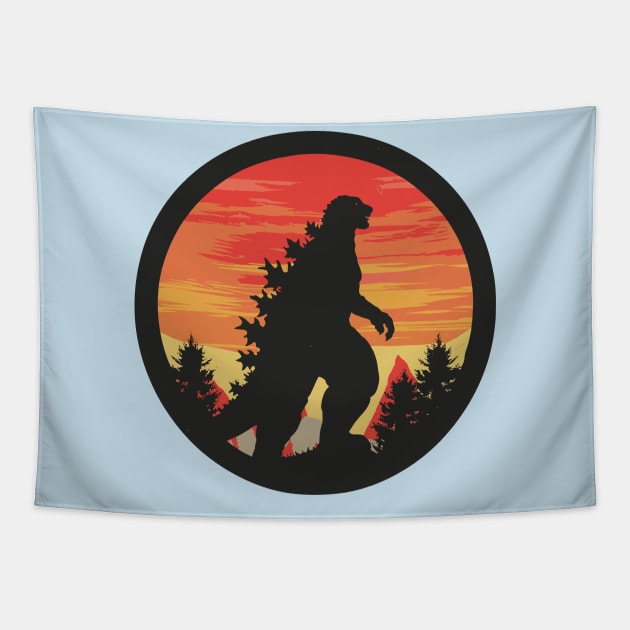 Godzilla Tapestry by Roshan