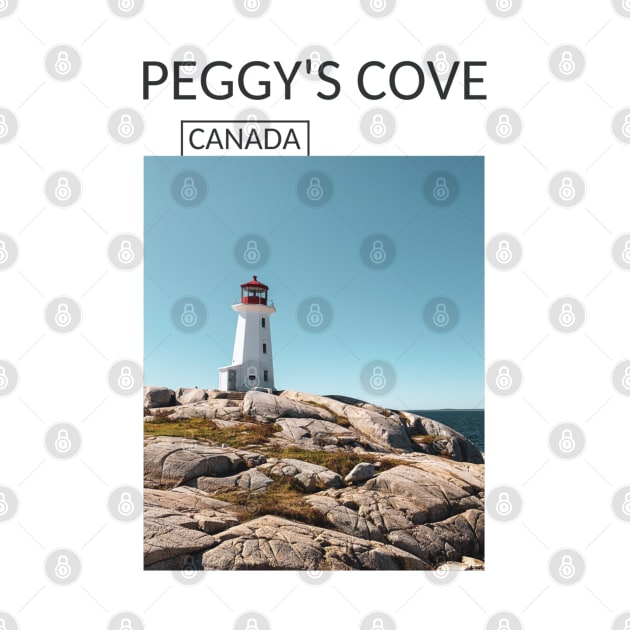 Peggy's Cove Lighthouse Nova Scotia Canada Souvenir Gift for Canadian T-shirt Apparel Mug Notebook Tote Pillow Sticker Magnet by Mr. Travel Joy