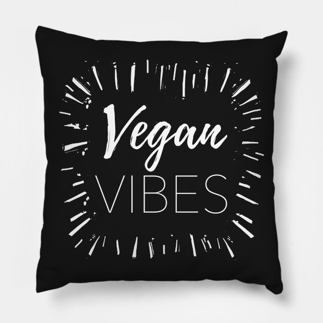 Vegan Vibes Pillow by IllustratedActivist