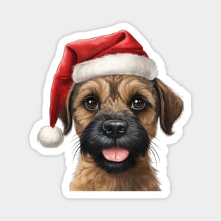 border terrier christmas Magnet