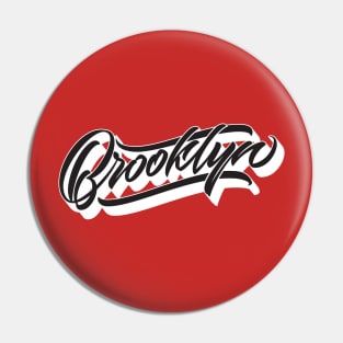 Brooklyn hand made original lettering Pin