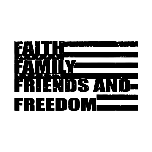 Faith Family Friends and Freedom American Flag by Jhonson30