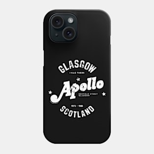 Glasgow Apollo Scotland I Was There White Design Retro Aged Look Phone Case