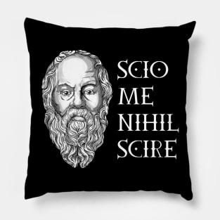 Scio me nihil scire - Socrates Pillow