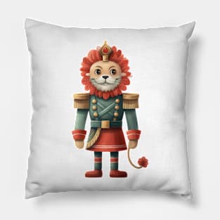 Lion Christmas Nutcracker Pillow