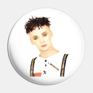 Vintage Style 80s Boy George Fan Art Design Pin