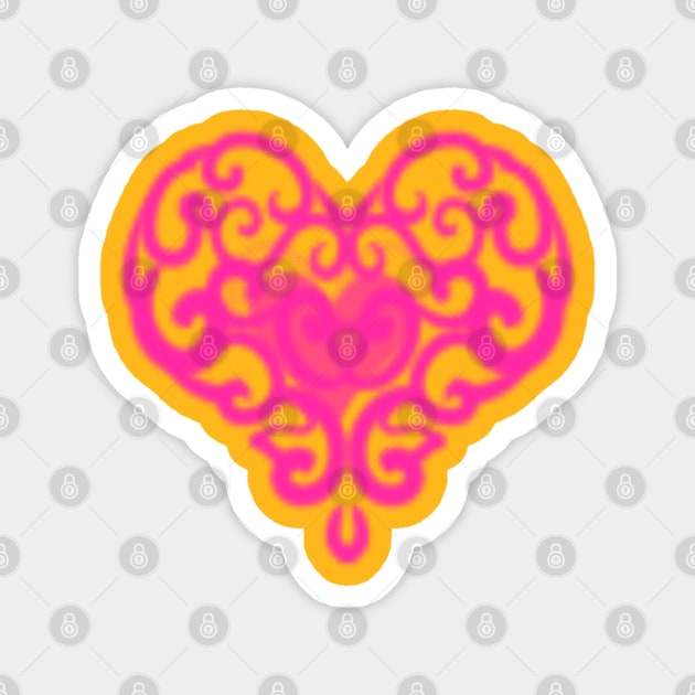 pink heart Magnet by mrunal