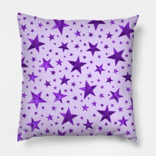 Purple Star Pattern Pillow