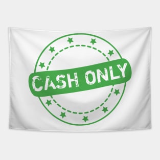 Cash Only Stamp Icon Tapestry