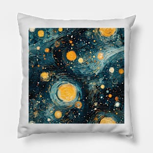 Van Gogh Starry Night Outer Space Pattern 12 Pillow