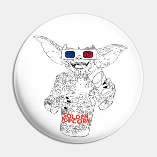 Popcorn Gremlin (version b) Pin