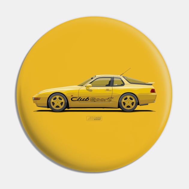 968 Club Sport Speed Yellow Pin by ARVwerks