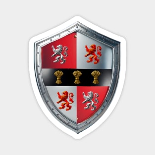 Murphy Heraldic Shield  Quartered with Lions, Crowned with Prosperity Magnet
