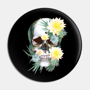 Floral Skull 22 Pin
