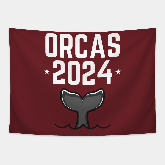 Orcas 2024 Tapestry by TrendyLand