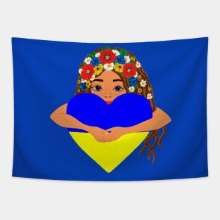 My heart is Ukraine Tapestry