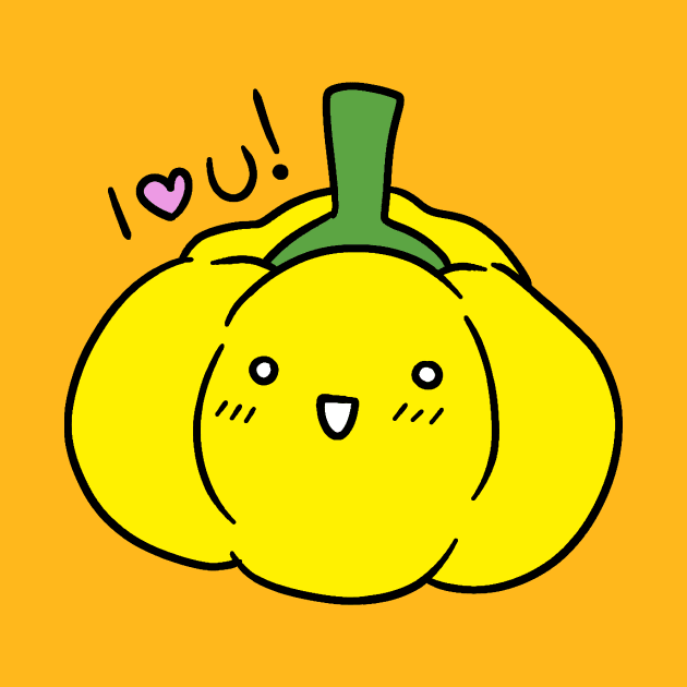 I Love You - Yellow Bell Pepper by saradaboru