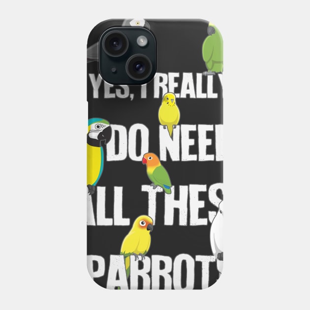 Need All These Parrots Phone Case by Psitta