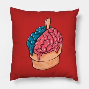 ice-cream brain illustration Pillow