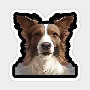 Border Collie Pet Portrait Cut Out Magnet